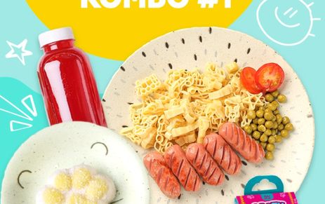 Детский бокс с сосисками и макарошками