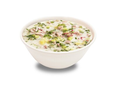 Окрошка с ветчиной