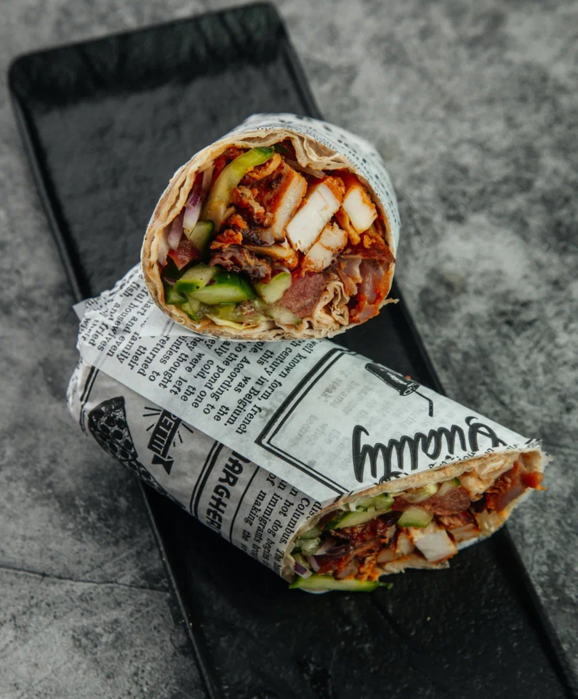 Шаверма в лаваше с куриным мясом