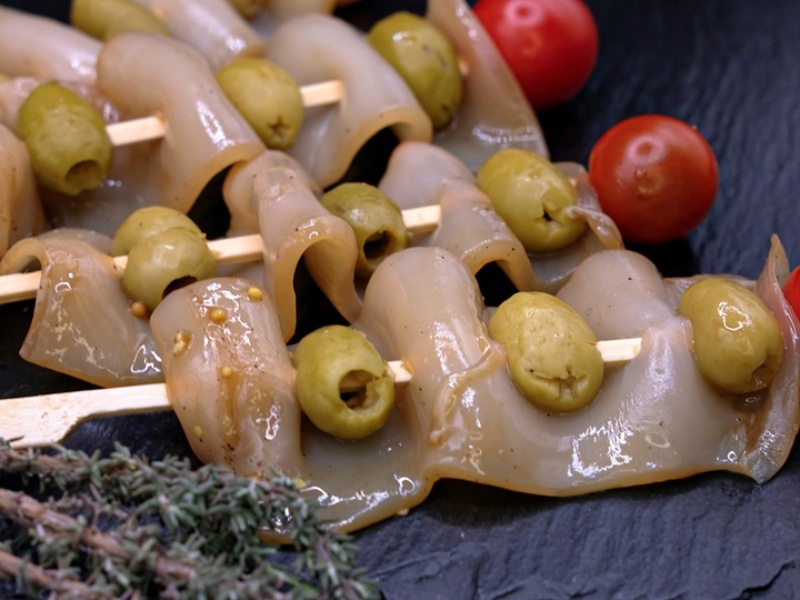 Шашлычок из кальмара