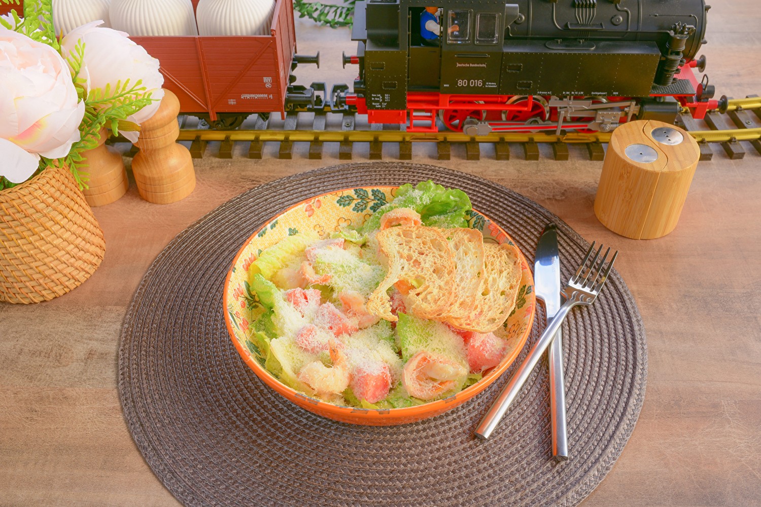 Салат «Цезарь с креветкой»