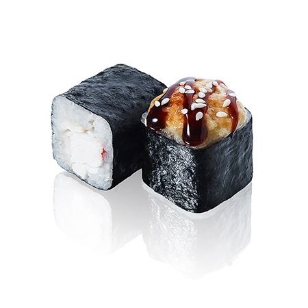 Запечённый ролл с крабом (Моцарелла и унаги)