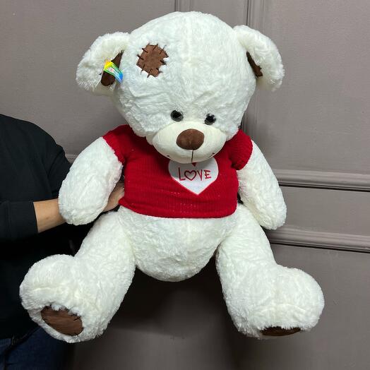 Мишка в красной кофте