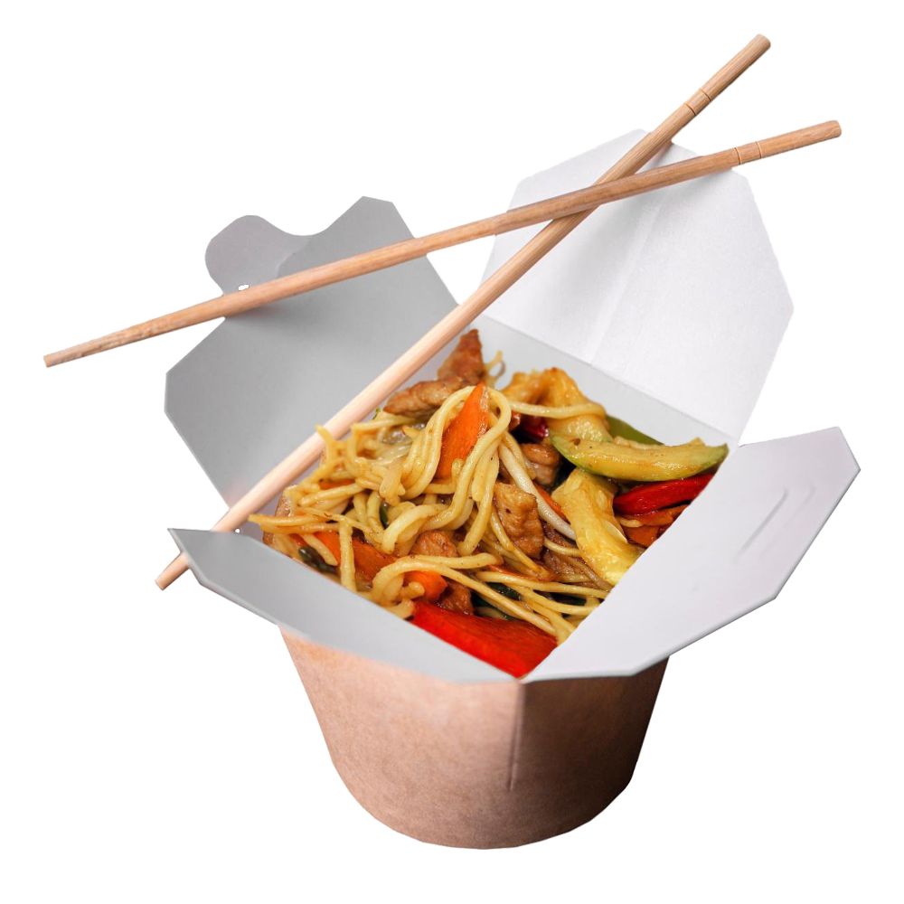 WOK Свинина в кисло-сладком соусе с лапшой и овощами