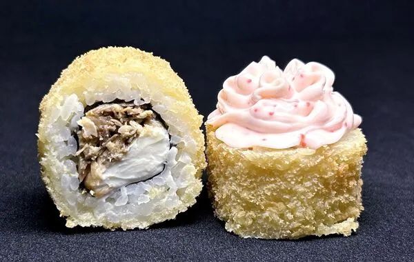 Горячая лава с лососем терияки