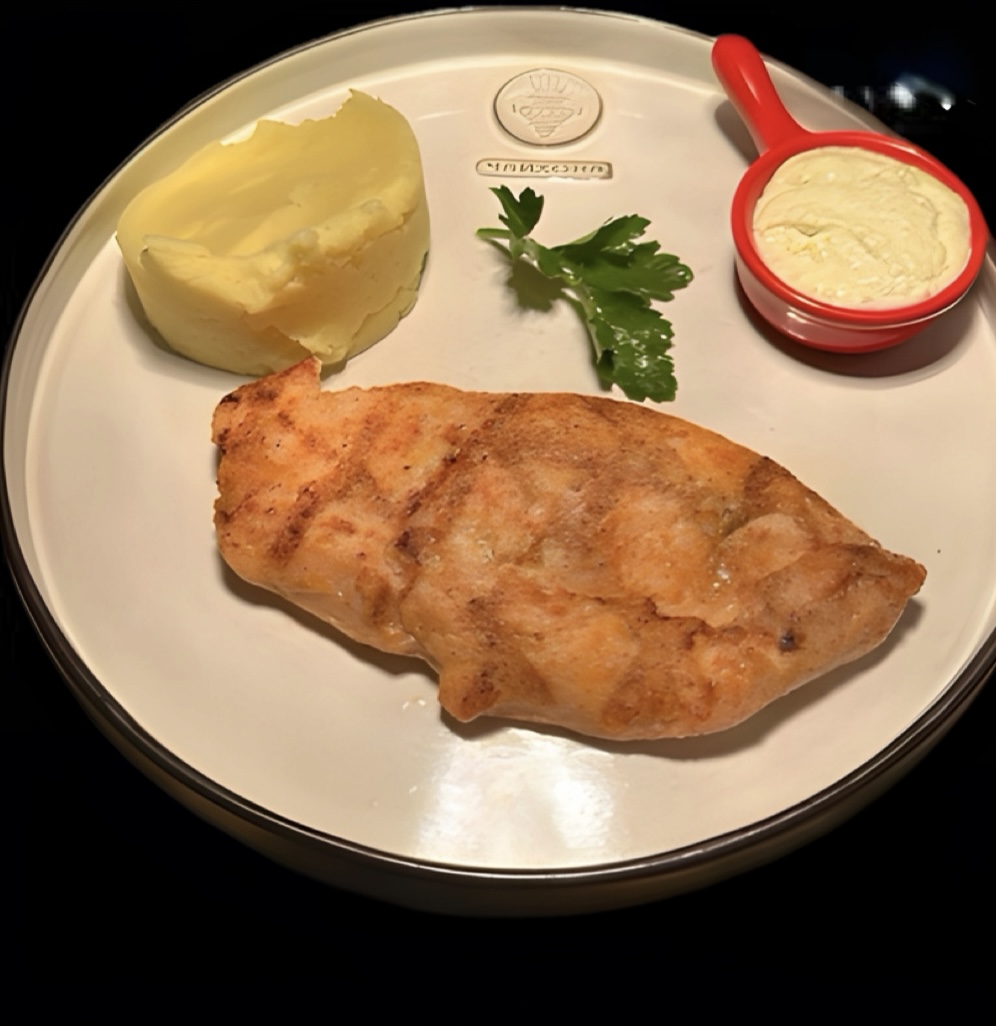 Стейк из курицы с пюре