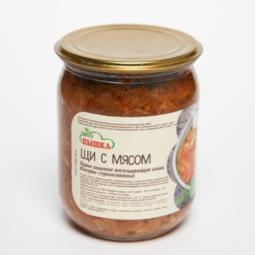 Щи с мясом в банке