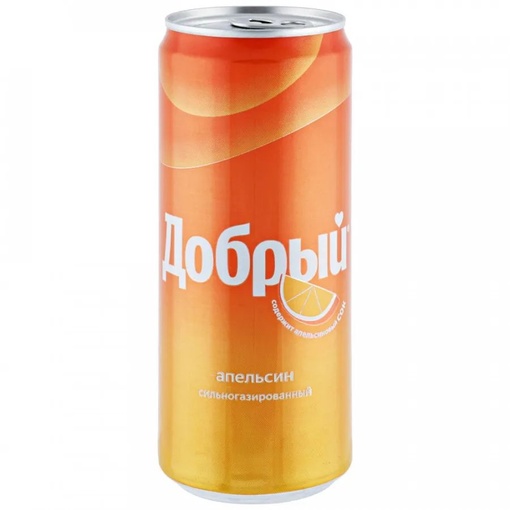 Лимонад добрый апельсин 0,33 л.