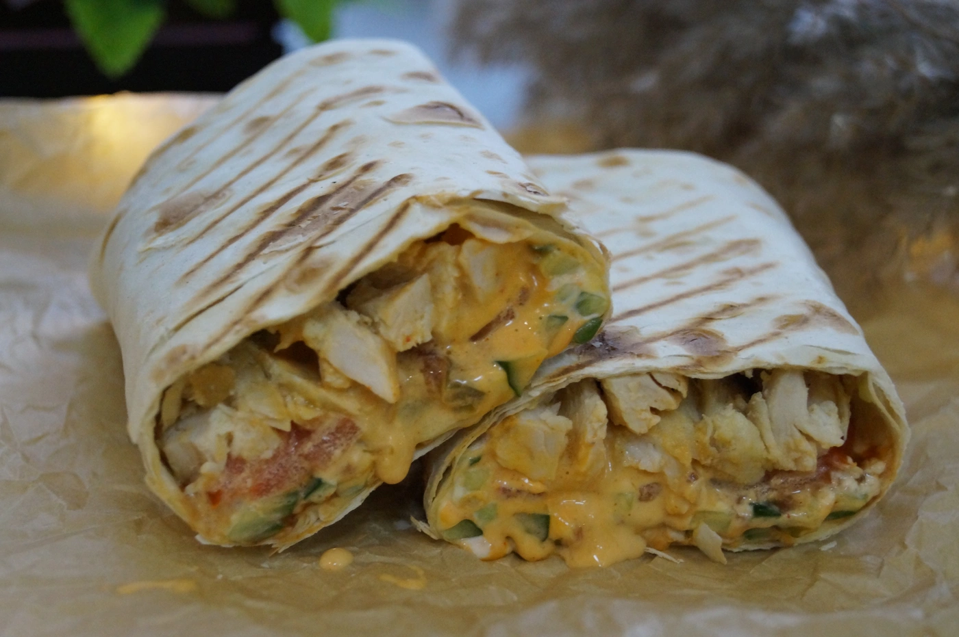 Шаурма с курицей острая