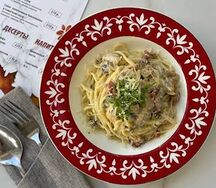 Паста с грибами и трюф. маслом