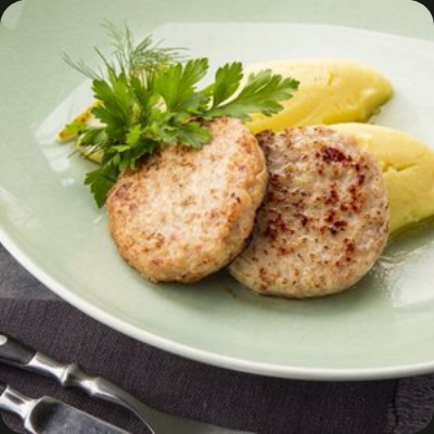 Куриные котлеты с пюре