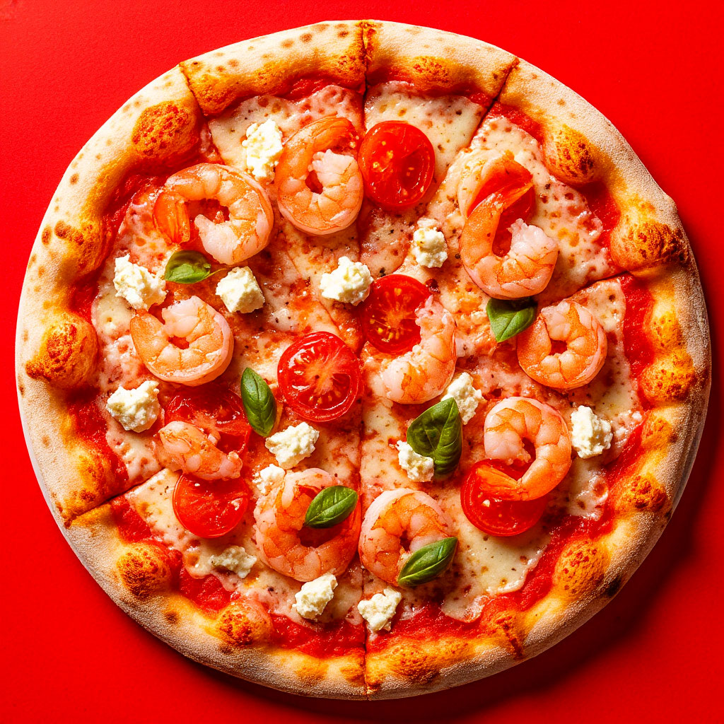 Пицца с креветками 25 см