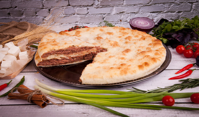 Постный пирог с фасолью