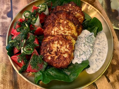 Кабачковые оладушки