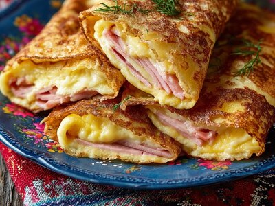 Блинчики с ветчиной