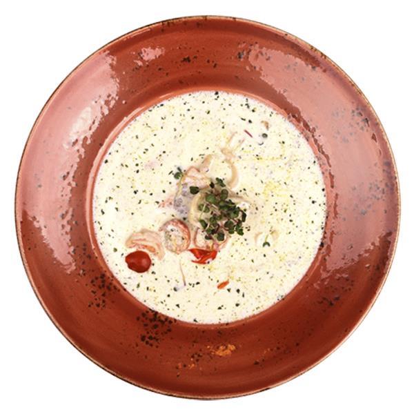 Сливочный суп с морепродуктами