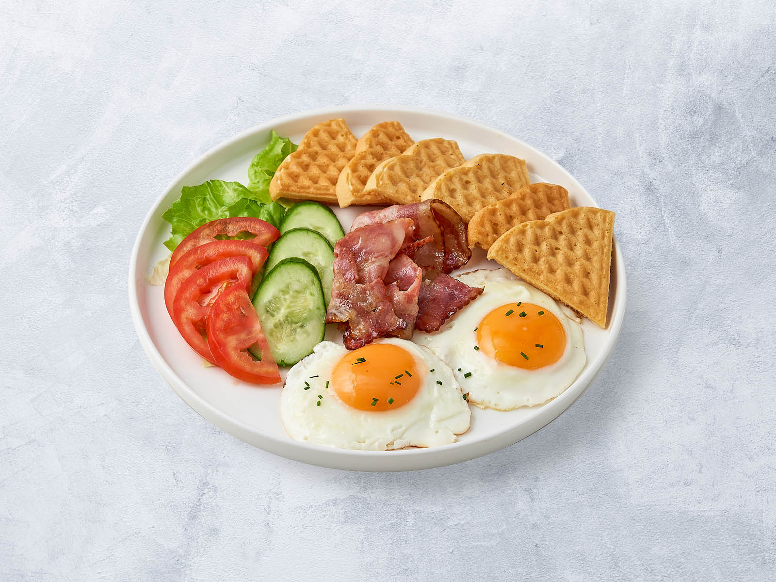 Яичница с беконом.