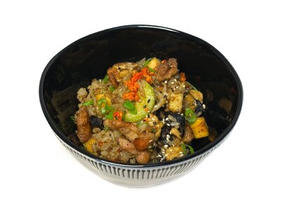 Рис с перечной курицей