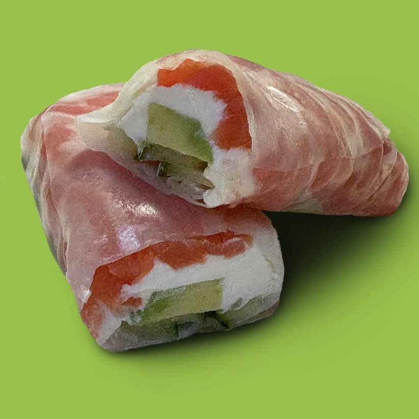 Спринг-ролл с лососем