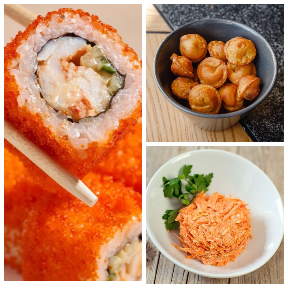 Ланч 5 Пельмени, Морковь, Калифорния Х