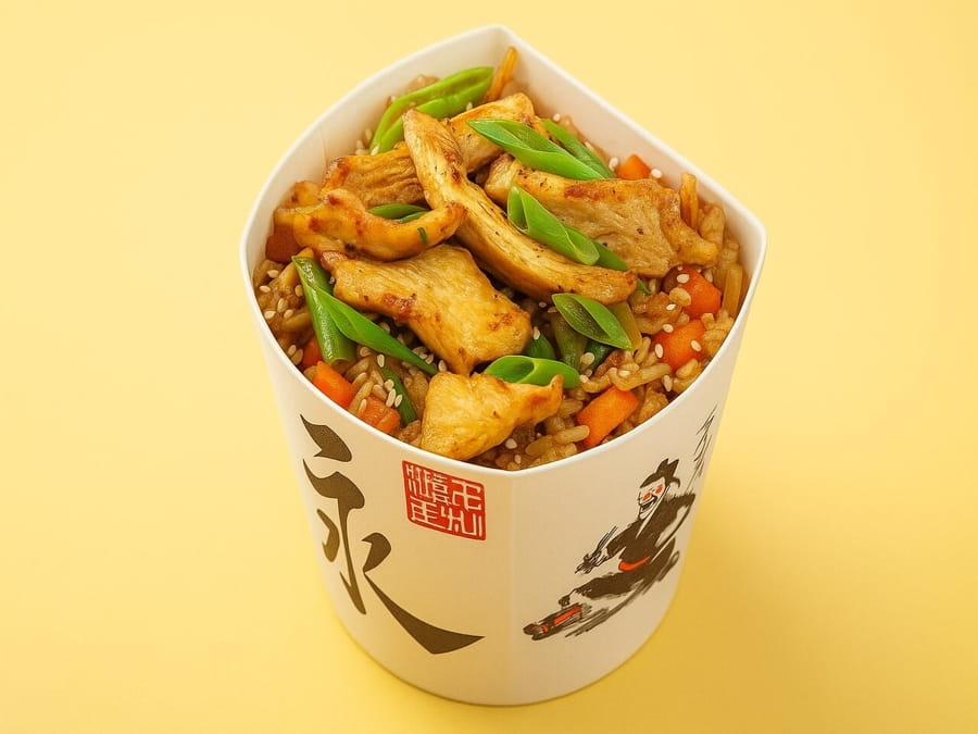 Рис WOK с курицей