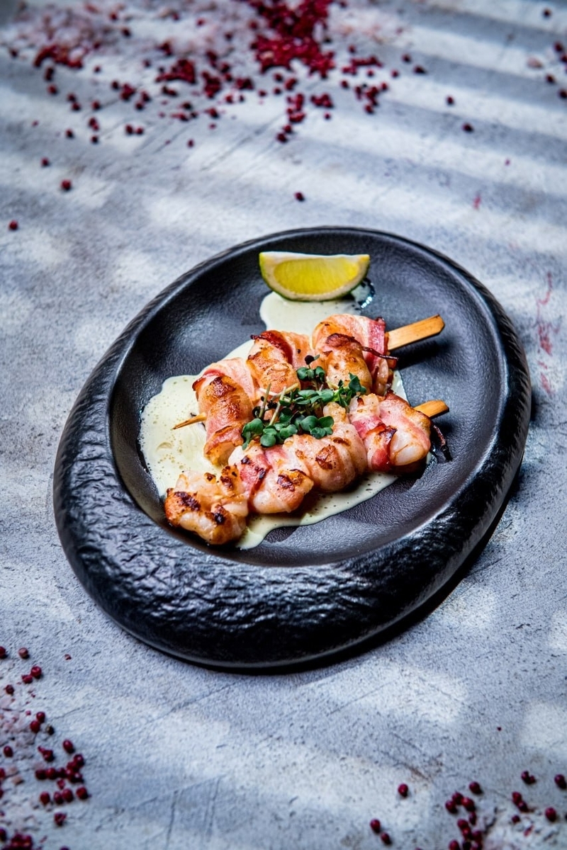 *Креветки в беконе