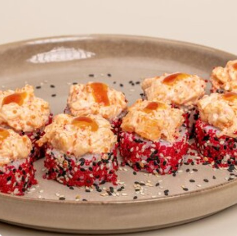 Острый ролл с креветкой