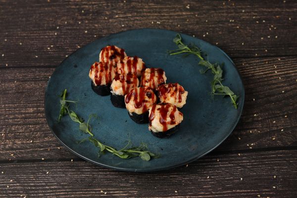 Запечённый с креветкой
