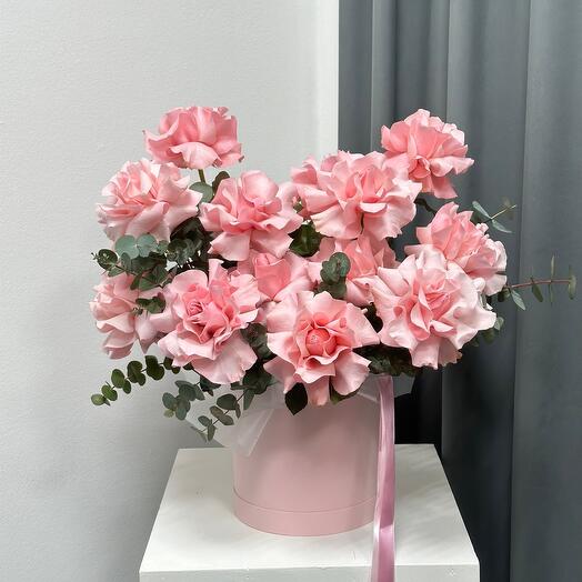 Французские розы в коробке 15 шт