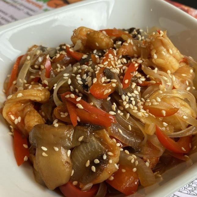 Wok с креветкой