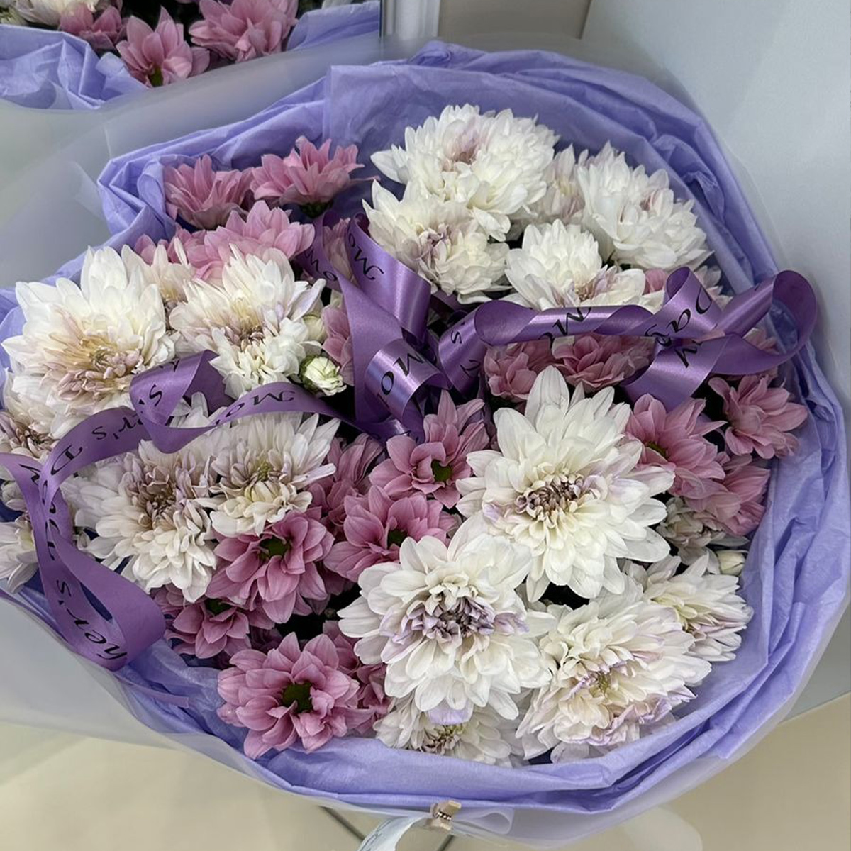 Стойкий букет из хризантем Артикул: МД-23-3