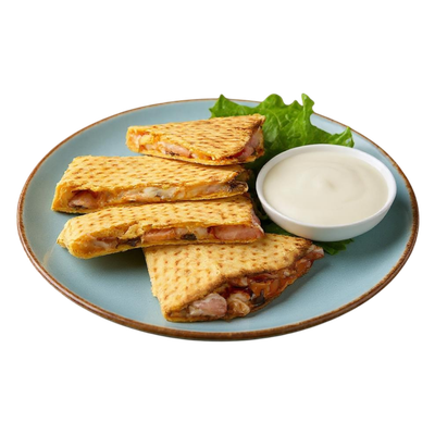 Кесадия с колбасками