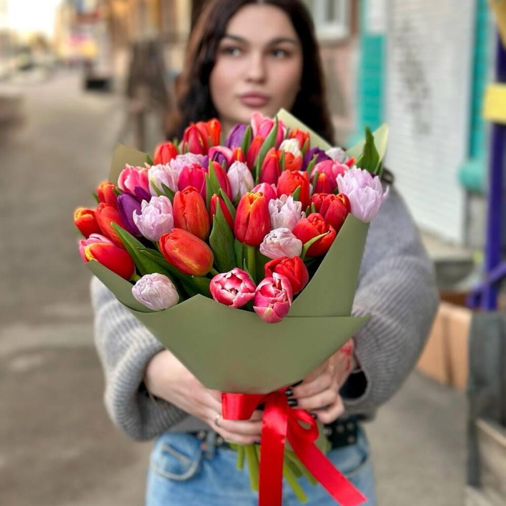 51 свежий тюльпан микс