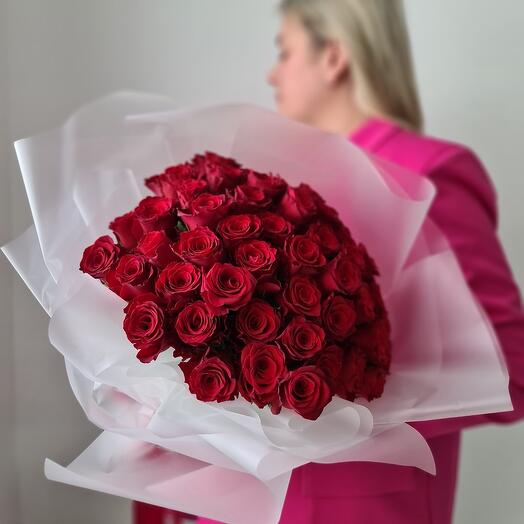 51 роза красная 