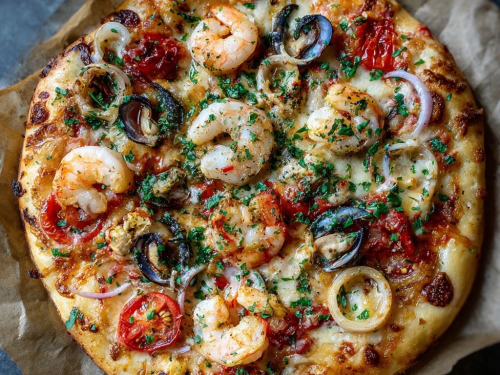 Пицца с морепродуктами