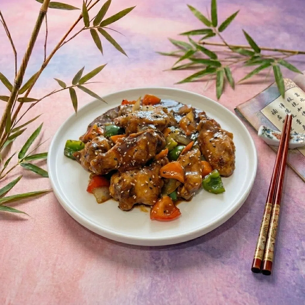 Тушёные куриные крылышки