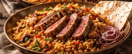 Плов с утинной грудкой