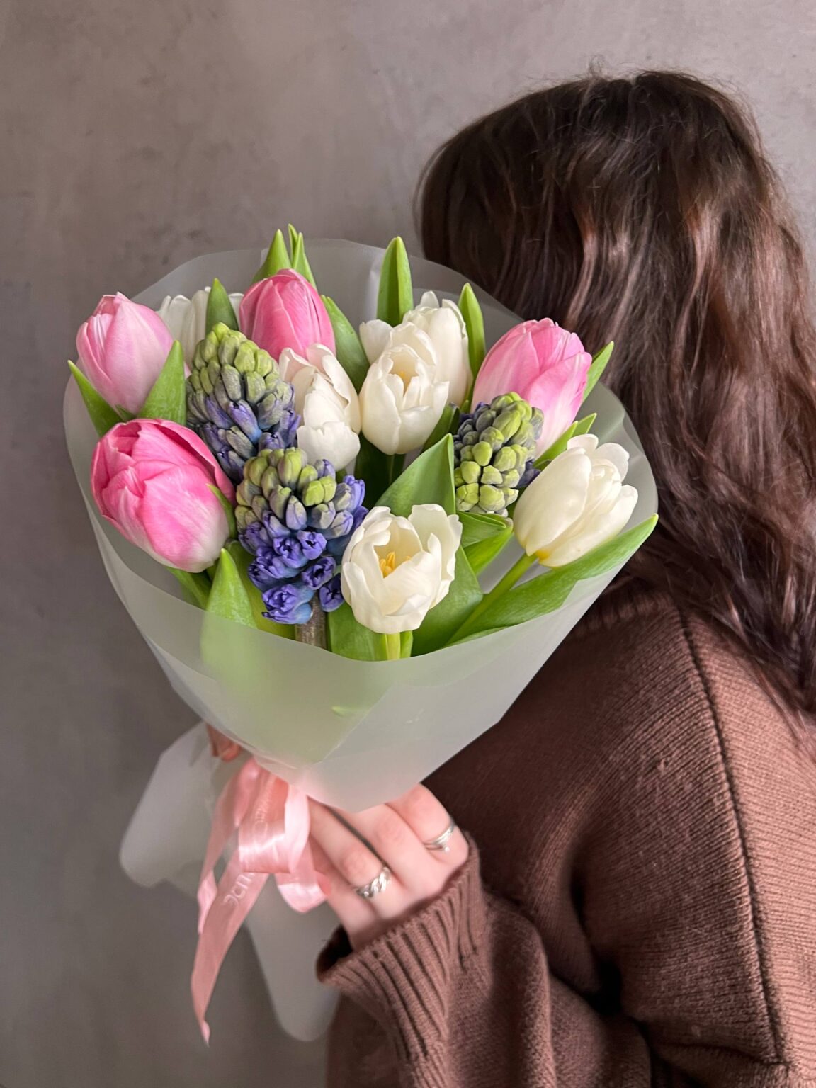 Ароматный букет: гиацинты & тюльпаны