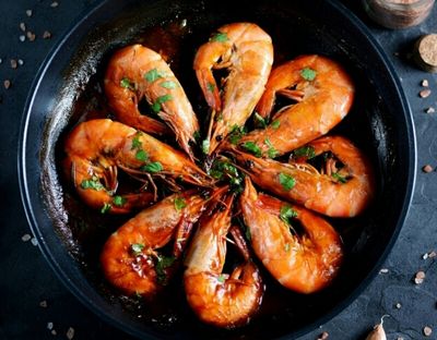 Креветки королевские жареные