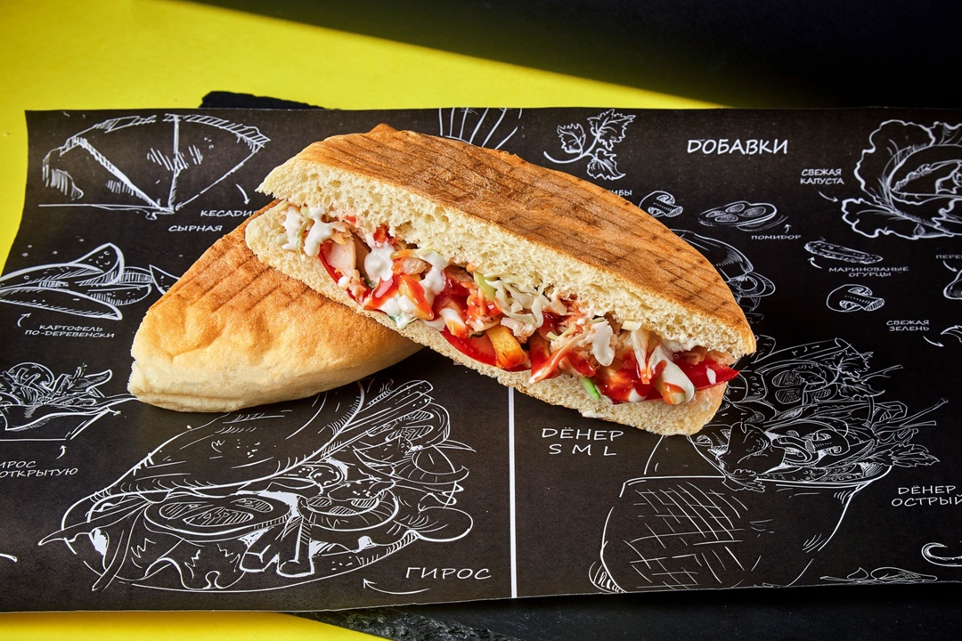 Денер Деревенский в лепёшке (стандарт.)