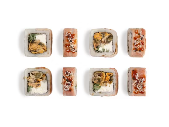 Запечённый ролл Кадо с мидиями