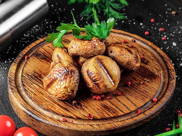 Шампиньоны, в духовке с сыром 200гр