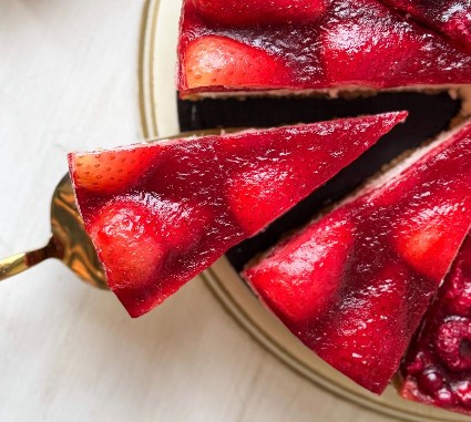 Чизкейк с клубникой