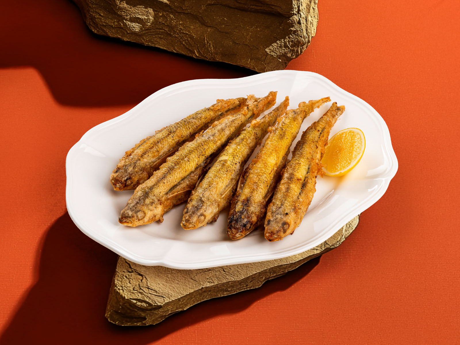 Хрустящая жареная корюшка