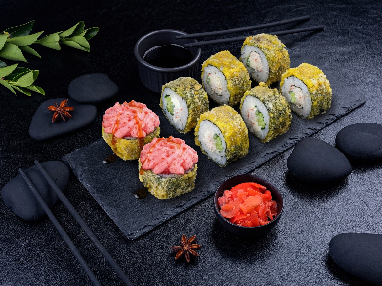 Жареный ролл КрабФайр