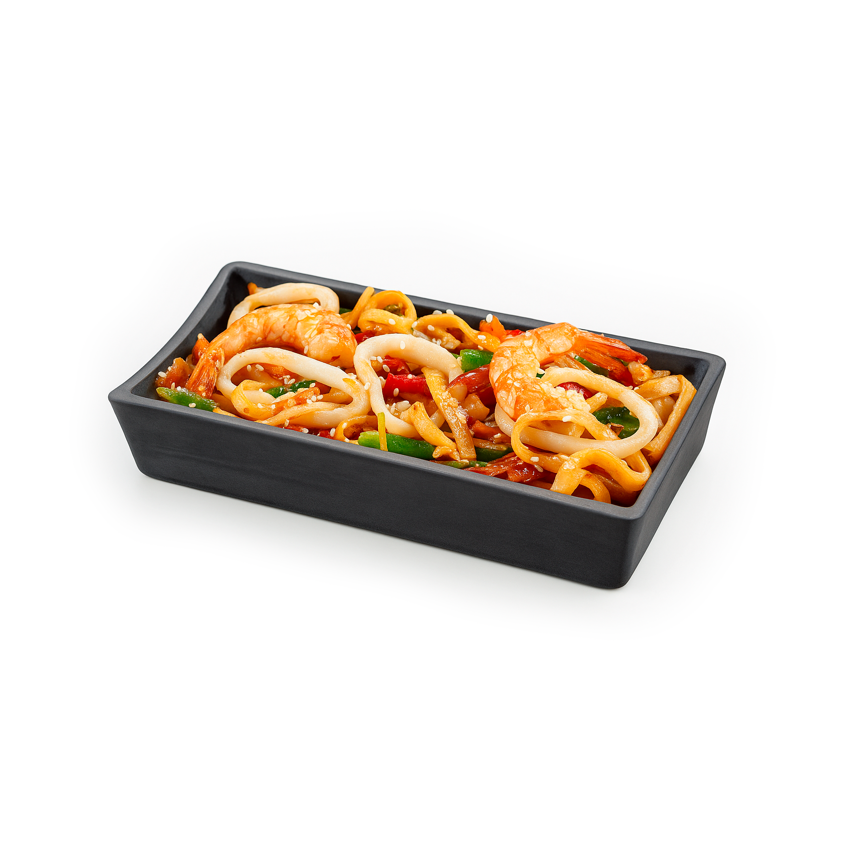 Удон с морепродуктами под китайским соус