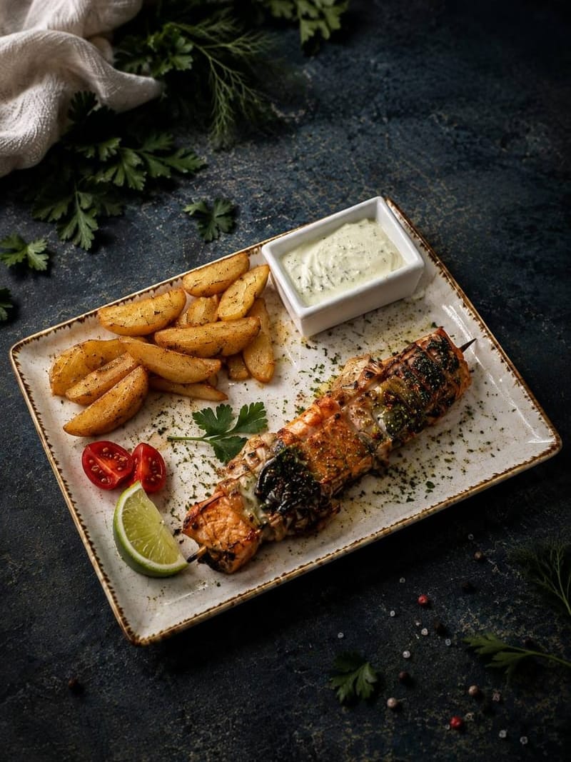 Шашлык из лосося и скумбрии 🐟