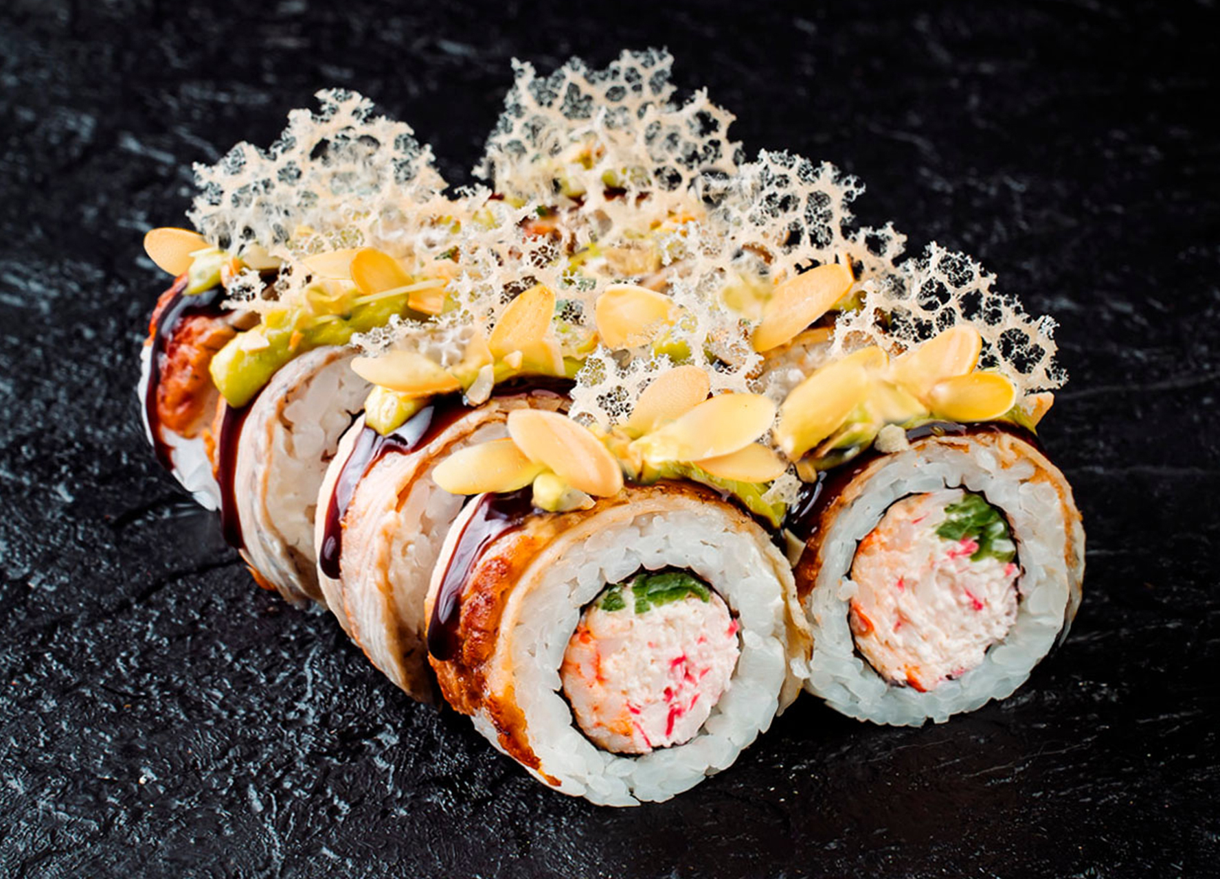 Ролл Калипсо с угрём и креветкой