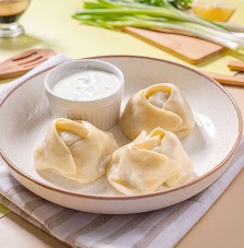 Манты со свининой и говядиной 3 шт