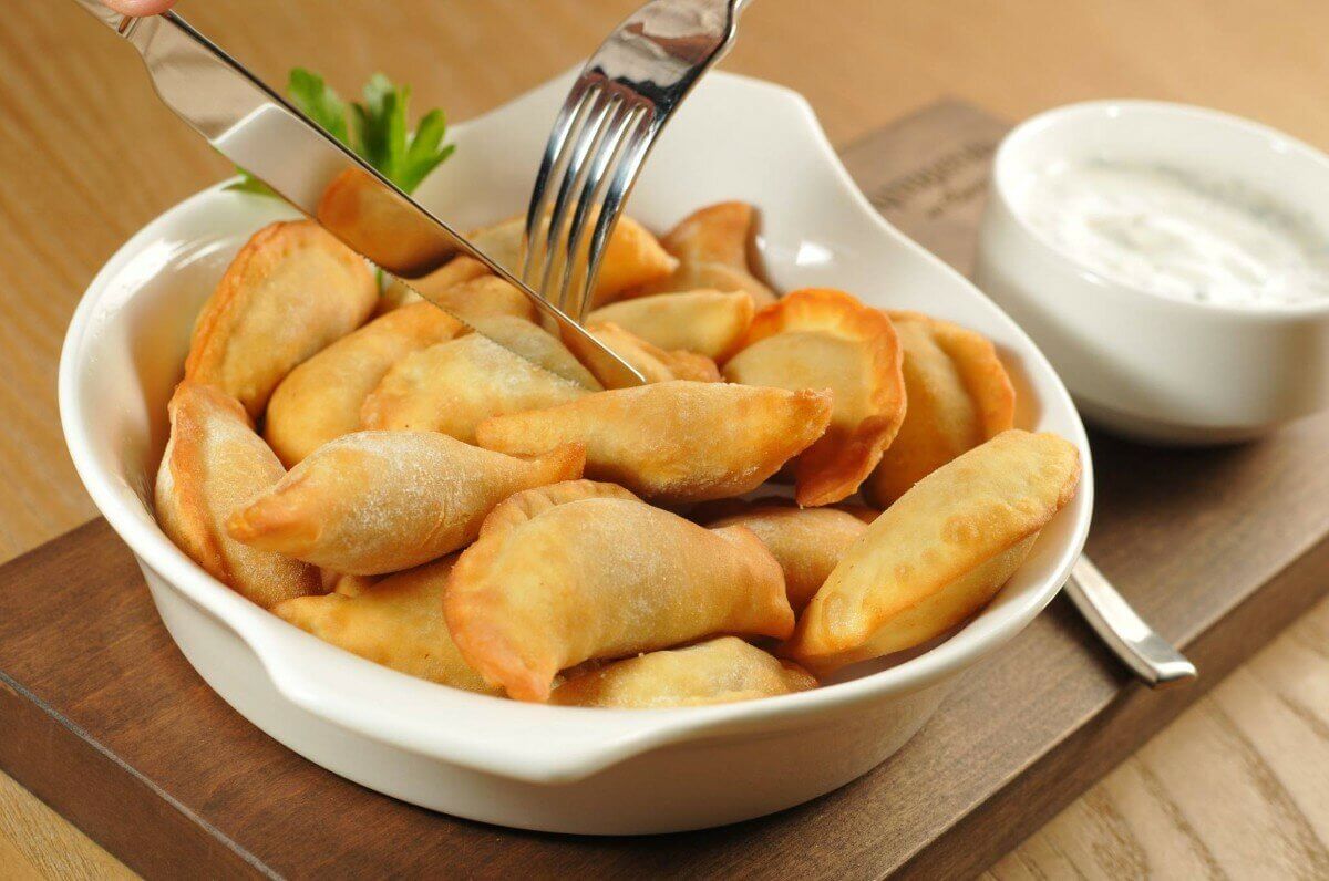 Вареники домашние с картошкой (жареные)